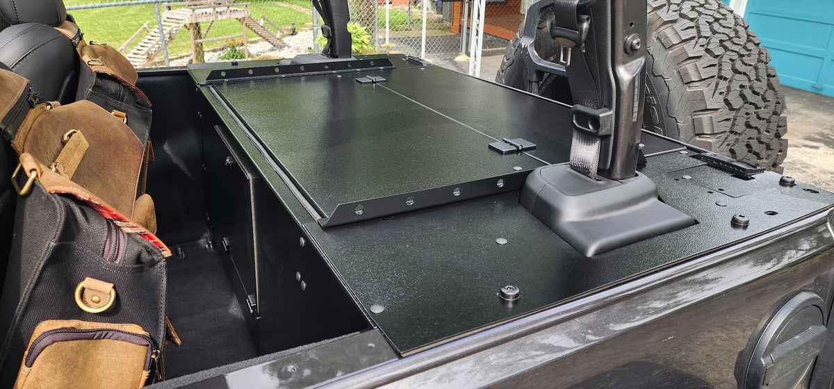 Diabolical Inc Slipstream security enclosure in a 2024 Jeep Wrangler JL 2-door