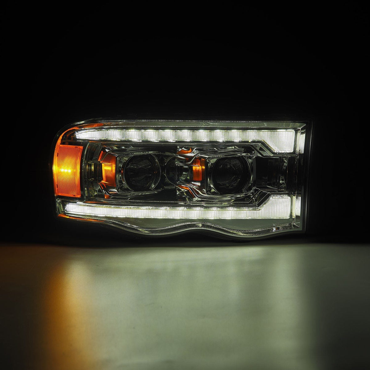 AlphaRex PRO-Series Halogen Projector Headlights for Ram 1500 / Ram 2500/3500 - Chrome
