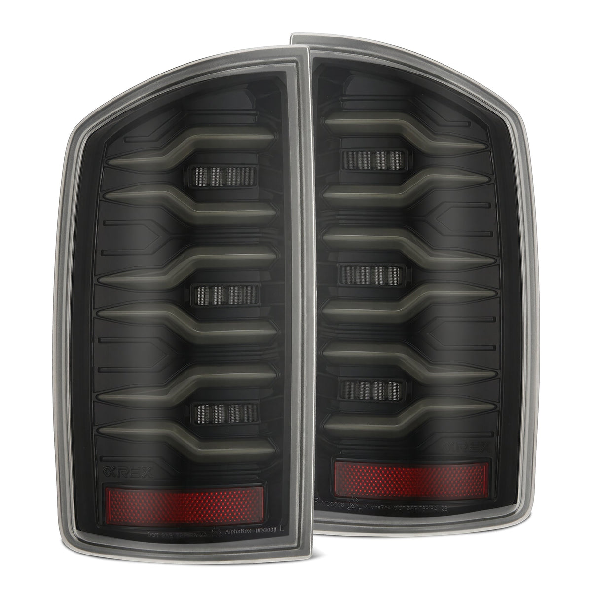 AlphaRex LUXX-Series LED Tail Lights for Ram 1500 / Ram 2500/3500 - Alpha-Black