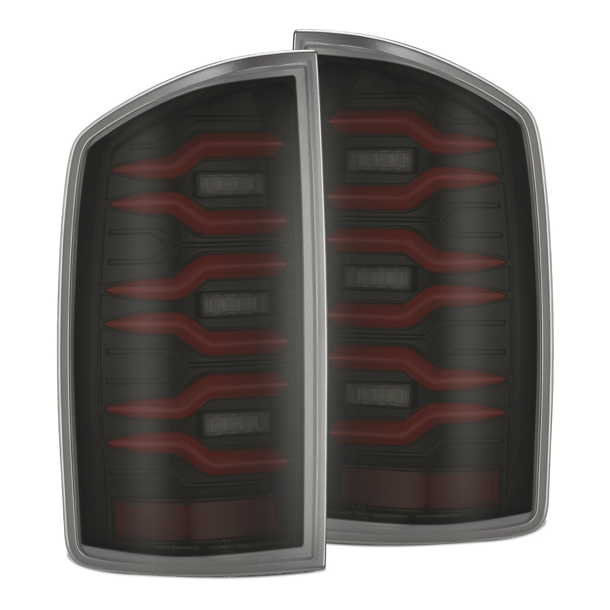 AlphaRex LUXX-Series LED Tail Lights for Ram 1500 / Ram 2500/3500 - Black Red