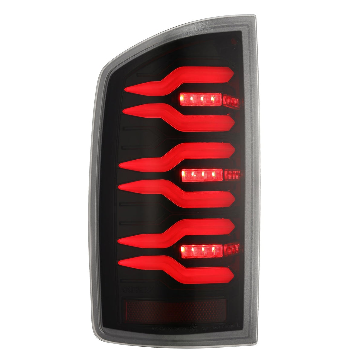 AlphaRex LUXX-Series LED Tail Lights for Ram 1500 / Ram 2500/3500 - Black Red