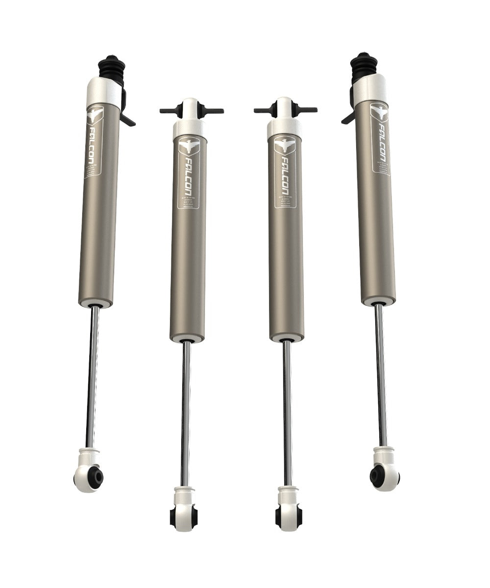Falcon 1.1 monotube shock kit for 3 to 3.5 inch lift on Jeep Wrangler JK