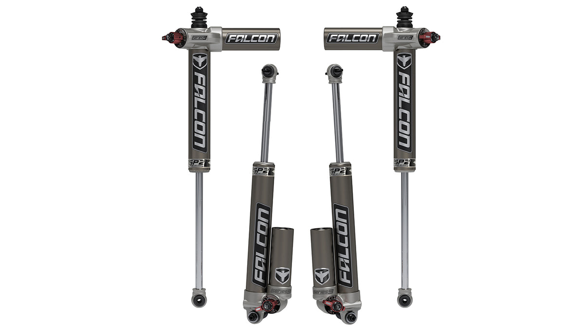 Falcon SP2 3.3 Fast Adjust piggyback shock kit for 1.5-2.5" lift on Jeep Wrangler JK