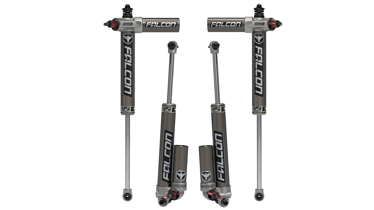 Falcon SP2 3.3 Fast Adjust piggyback shock kit for 5-6" lift on Jeep Wrangler JK