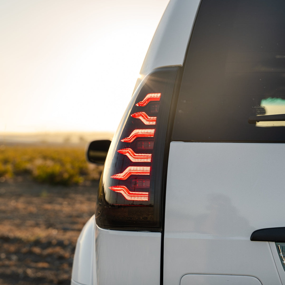 AlphaRex LUXX-Series LED Tail Lights for Lexus GX 470 - Black Smoke