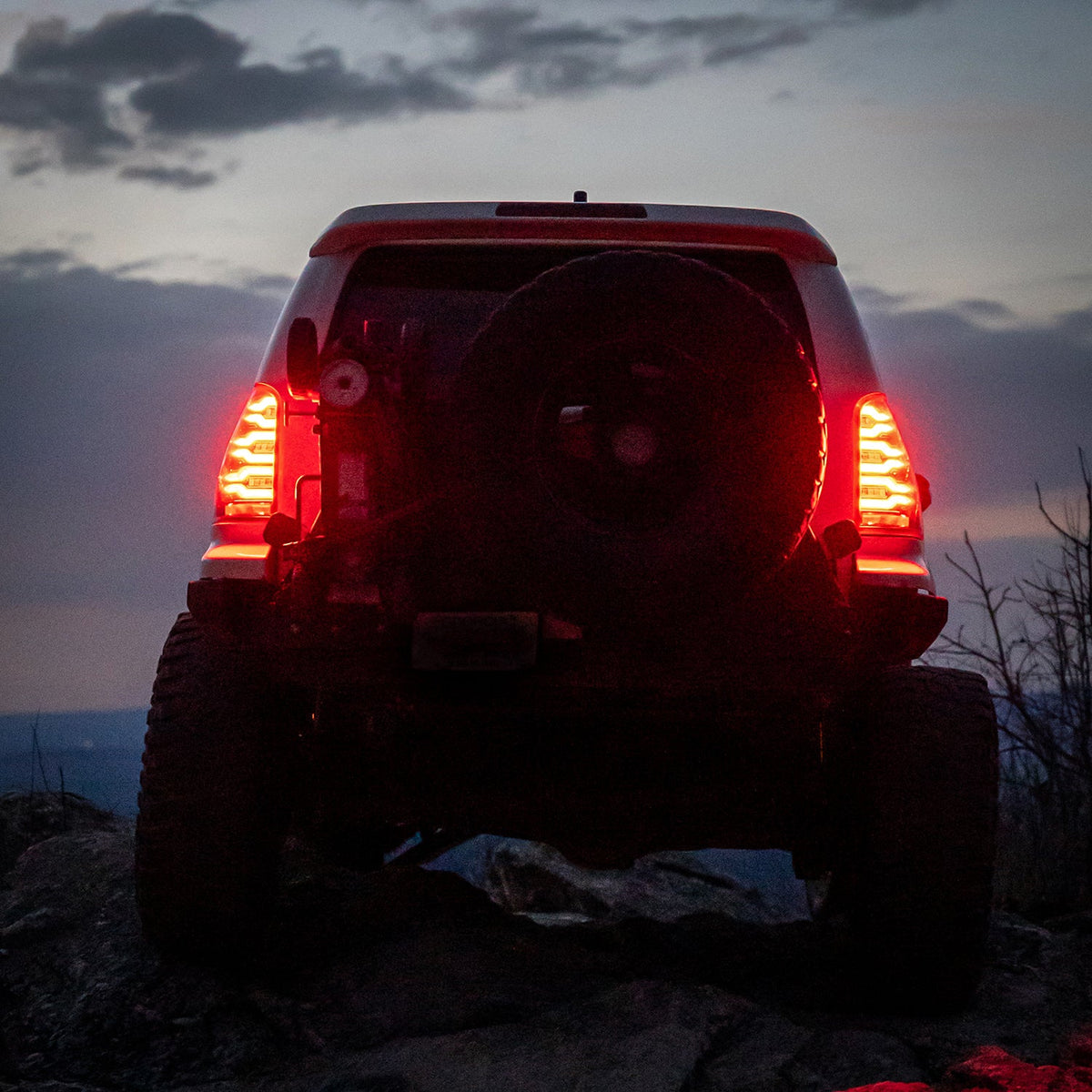 AlphaRex LUXX-Series LED Tail Lights for Toyota 4Runner - Black Red