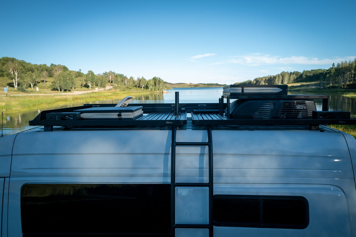 Canyon Adventure Vans Rooftop Lounge seating system for van roof racks
