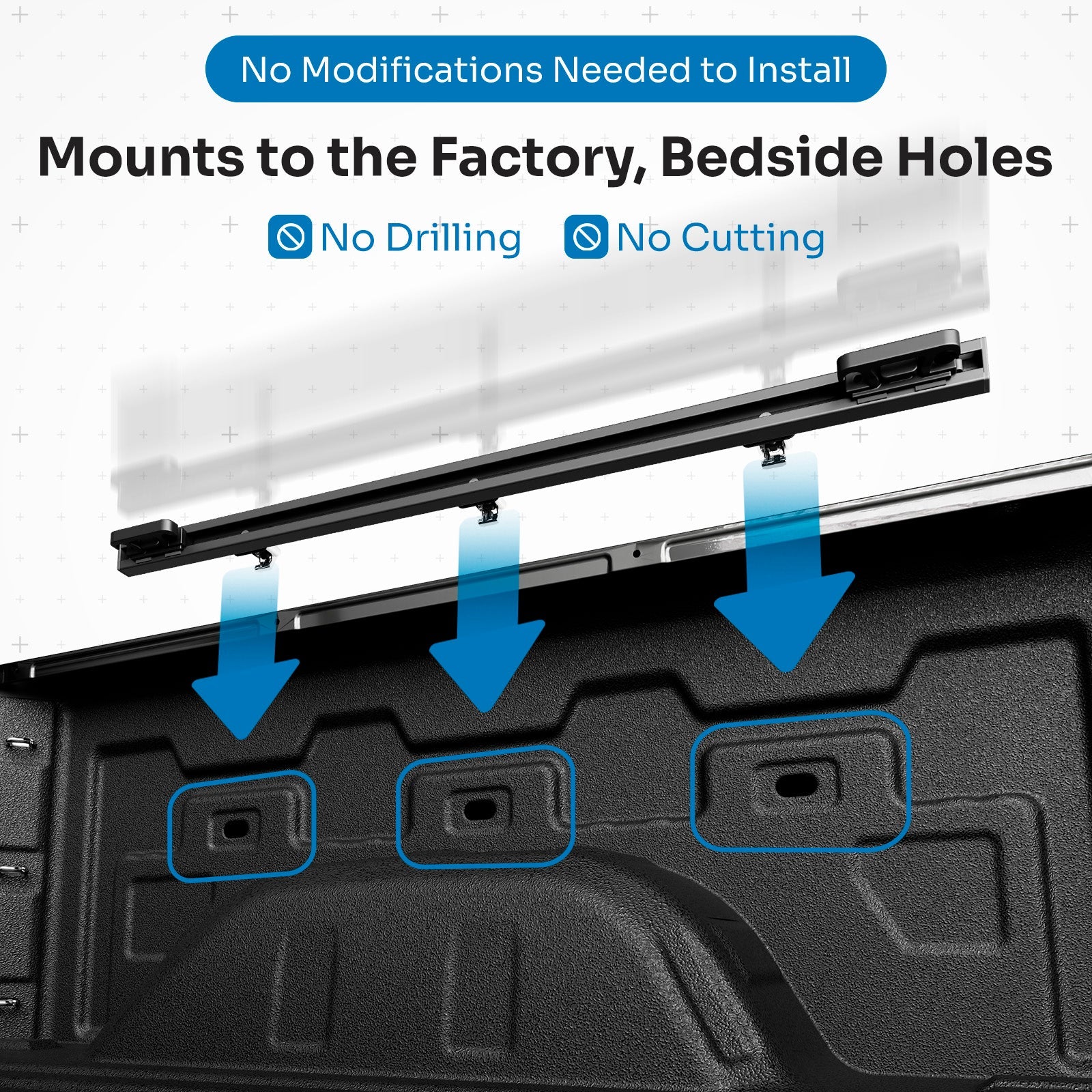 Integral Truck Rails - Bedside Rail System - Chevrolet Silverado & GMC Sierra 1500 (2019+)