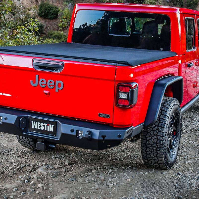 Westin Tube Fenders, Rear, Textured Black, fits Jeep Gladiator
