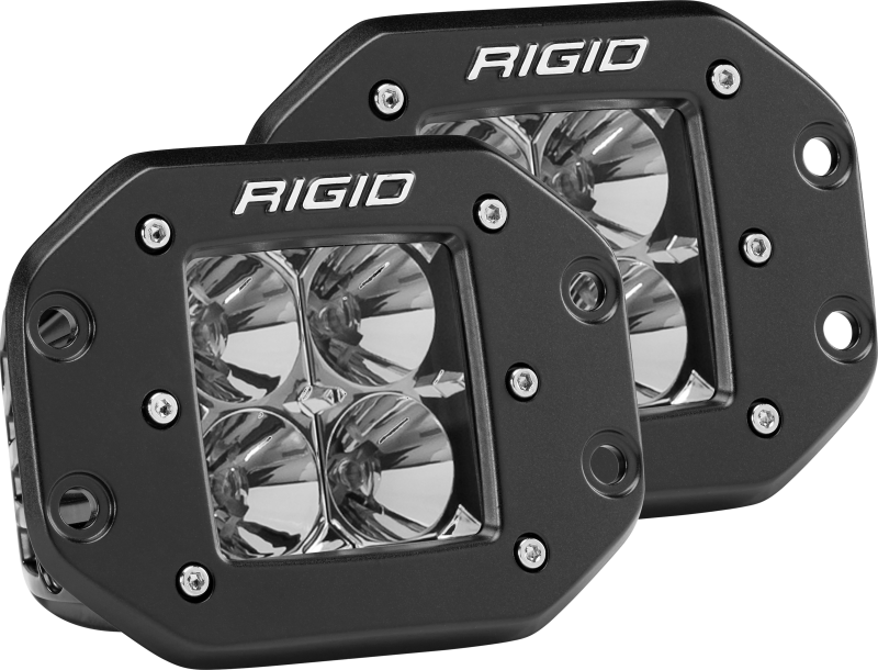 RIGID D-Series PRO LED Pod Pair, Flood, Flush Mount