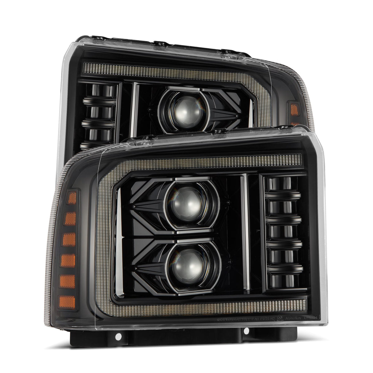 AlphaRex LUXX-Series LED Projector Headlights for Ford Super Duty / Ford Excursion - Alpha-Black