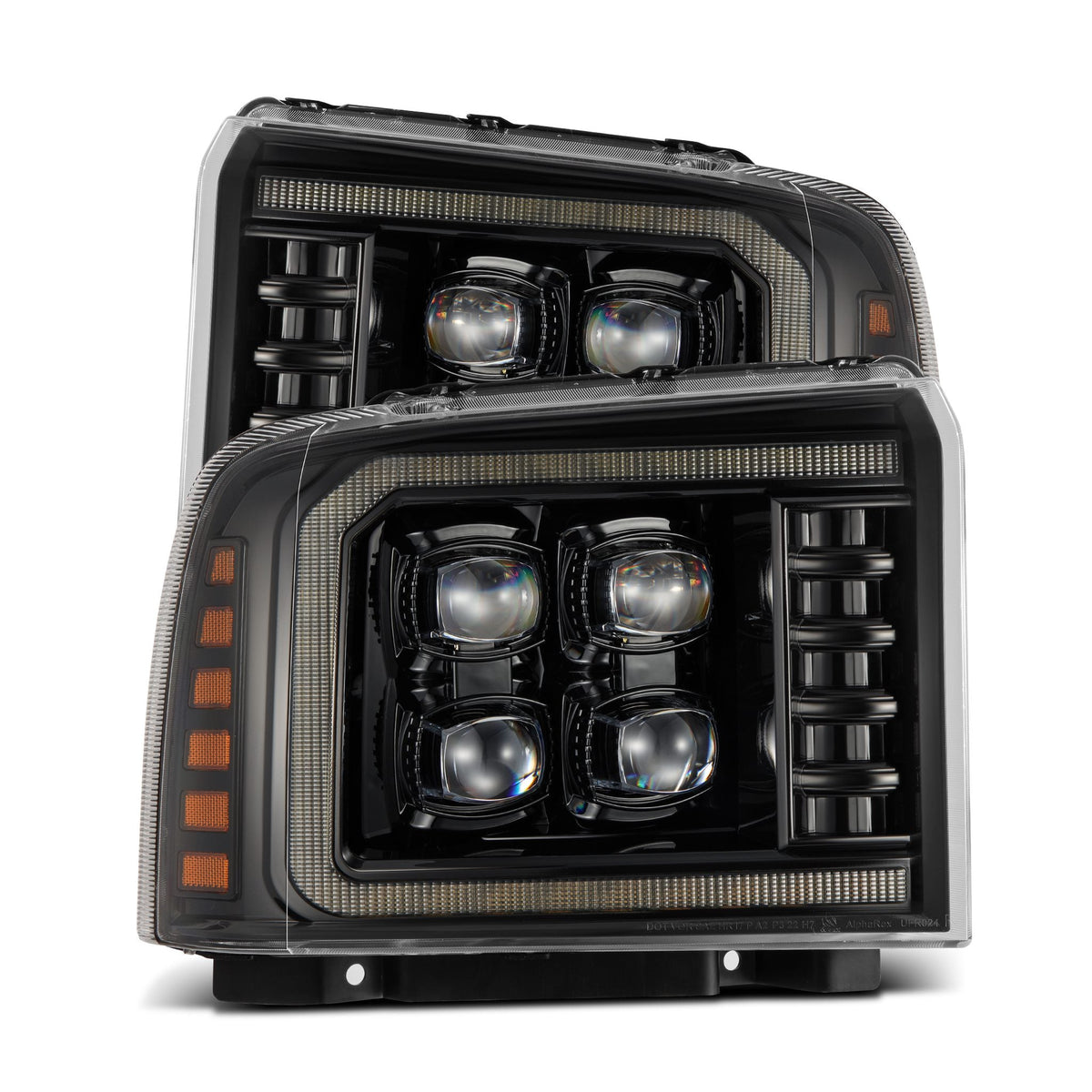 AlphaRex NOVA-Series LED Projector Headlights for Ford Super Duty / Ford Excursion - Alpha-Black