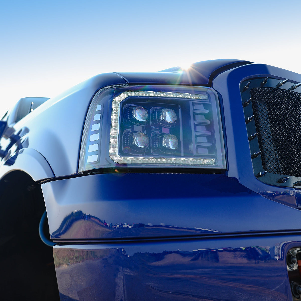 AlphaRex NOVA-Series LED Projector Headlights for Ford Super Duty / Ford Excursion - Black