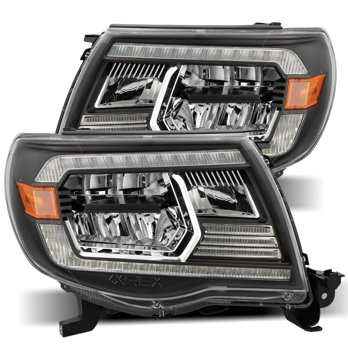 AlphaRex LUXX-Series LED Crystal Headlights for Toyota Tacoma - Black