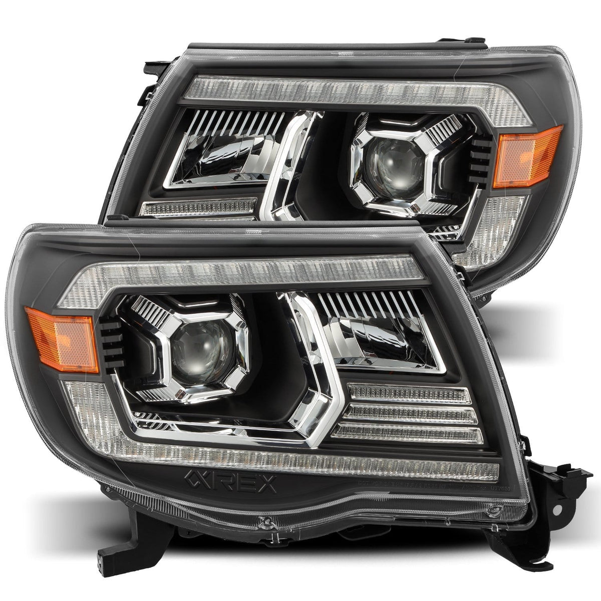 AlphaRex PRO-Series Halogen Projector Headlights for Toyota Tacoma - Black