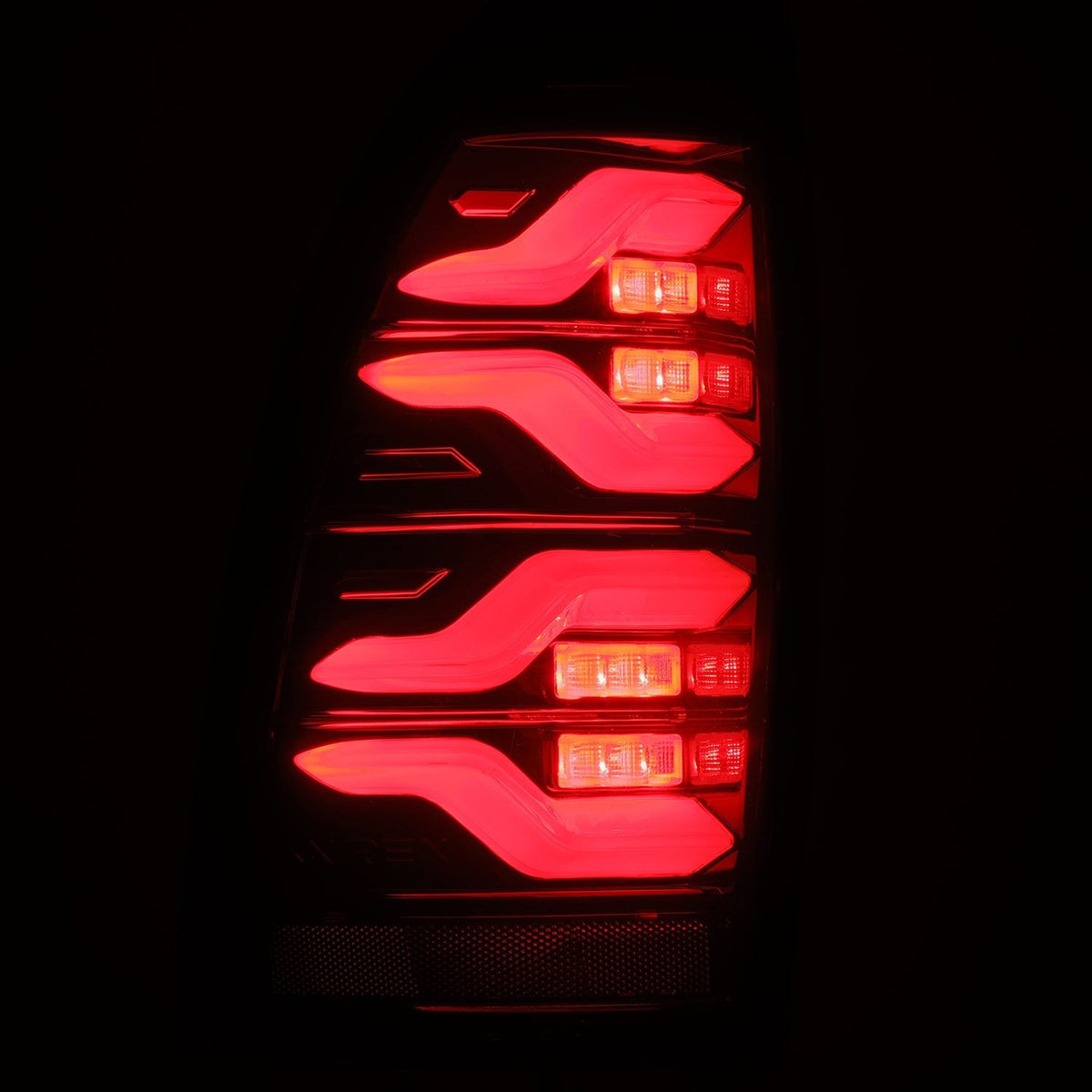 AlphaRex LUXX-Series LED Tail Lights for Toyota Tacoma - Black Red