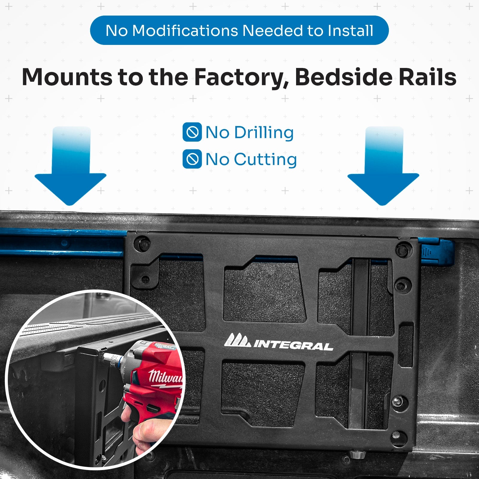 Integral Truck Bedside Packout Panel - Toyota Tacoma 2005+, Tundra 2007+, Jeep Gladiator 2019+