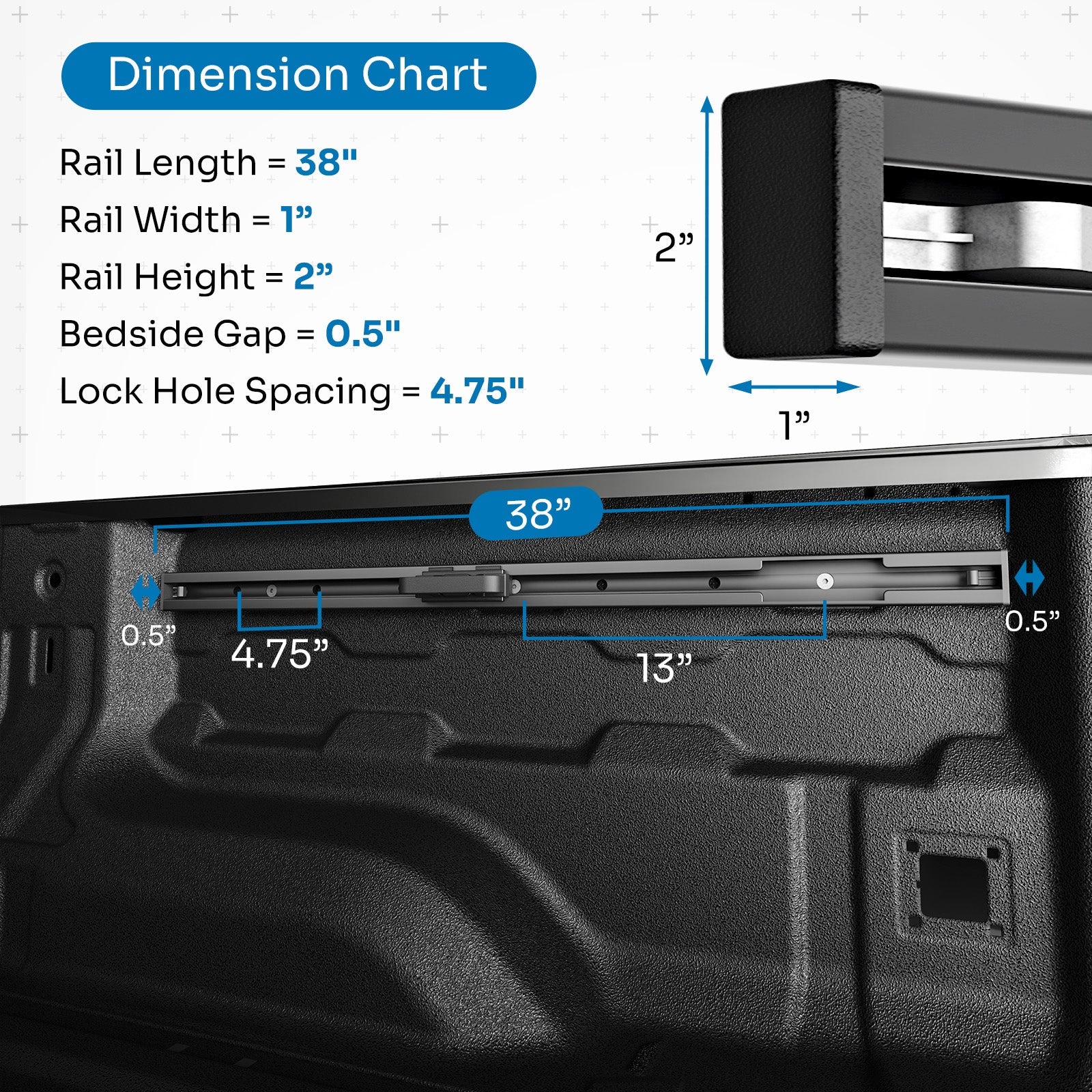 Integral Truck Rails - Bedside Rail System - Chevrolet Colorado & GMC Canyon (2023+)