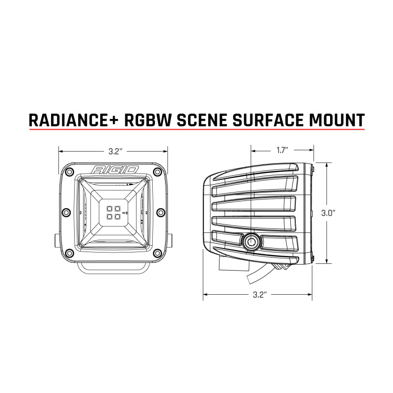 RIGID Radiance+ Scene RGBW Pod Pair, Surface Mount