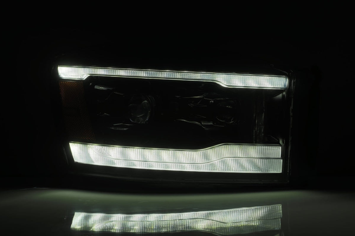 AlphaRex PRO-Series Halogen Projector Headlights for Ram 1500 / Ram 2500/3500 - Black