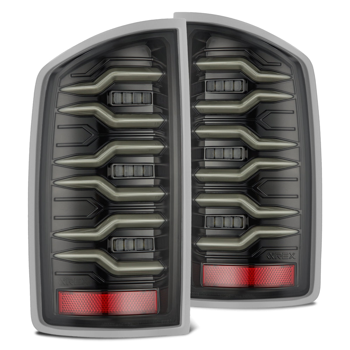 AlphaRex LUXX-Series LED Tail Lights for Ram 1500 / Ram 2500/3500 - Alpha-Black