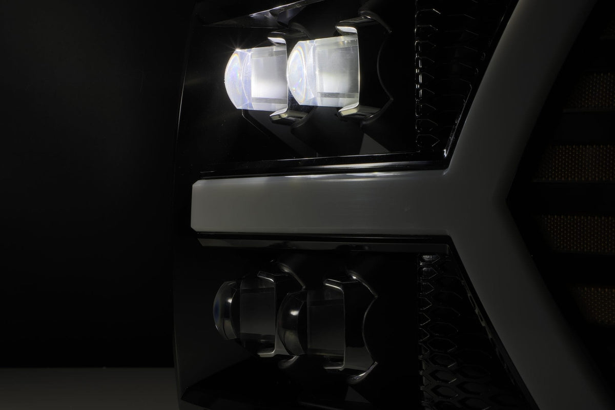 AlphaRex NOVA-Series LED Projector Headlights for Chevrolet Silverado 1500 / Chevrolet Silverado HD 2500/3500 - Black