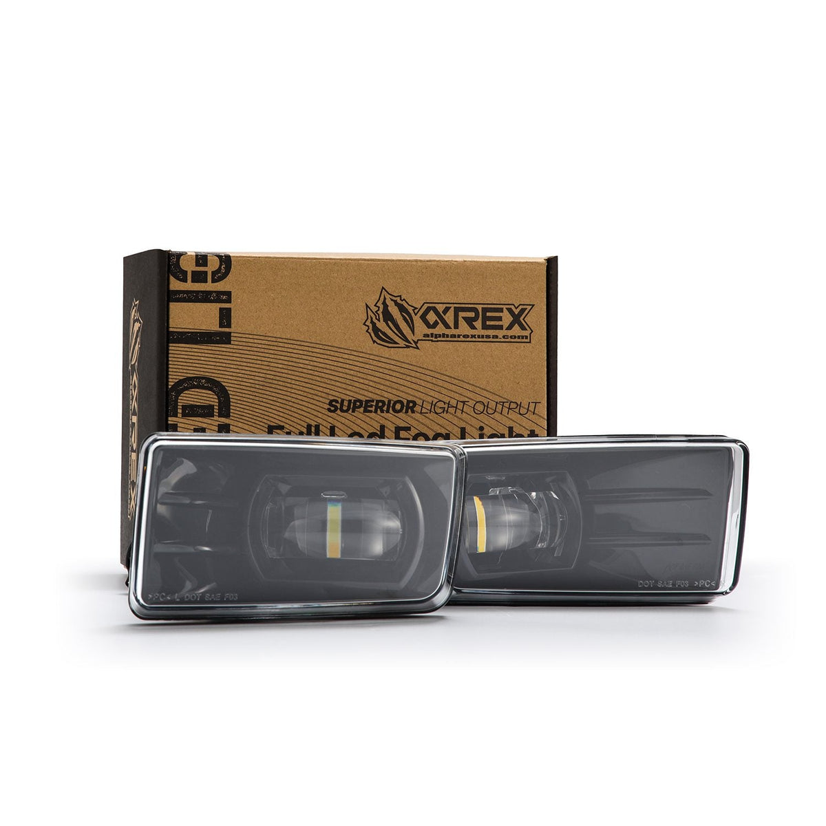 AlphaRex DoubleTap Dual-Color LED Projector Fog Lights for Chevrolet Silverado 1500 / Chevrolet Silverado HD 2500/3500