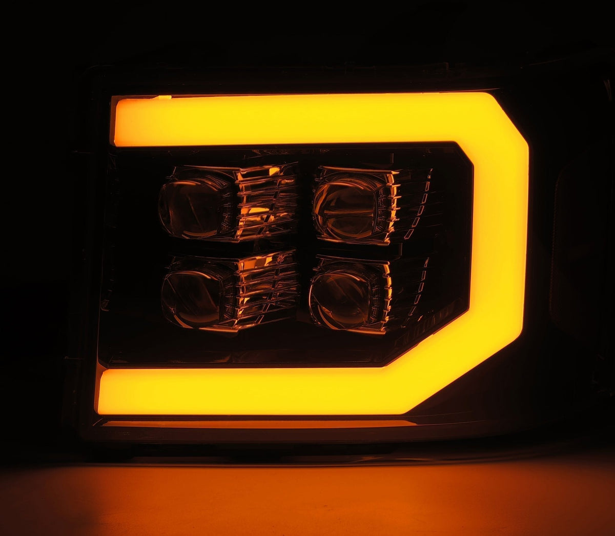 AlphaRex NOVA-Series LED Projector Headlights for GMC Sierra 1500 / GMC Sierra HD 2500/3500 - Chrome