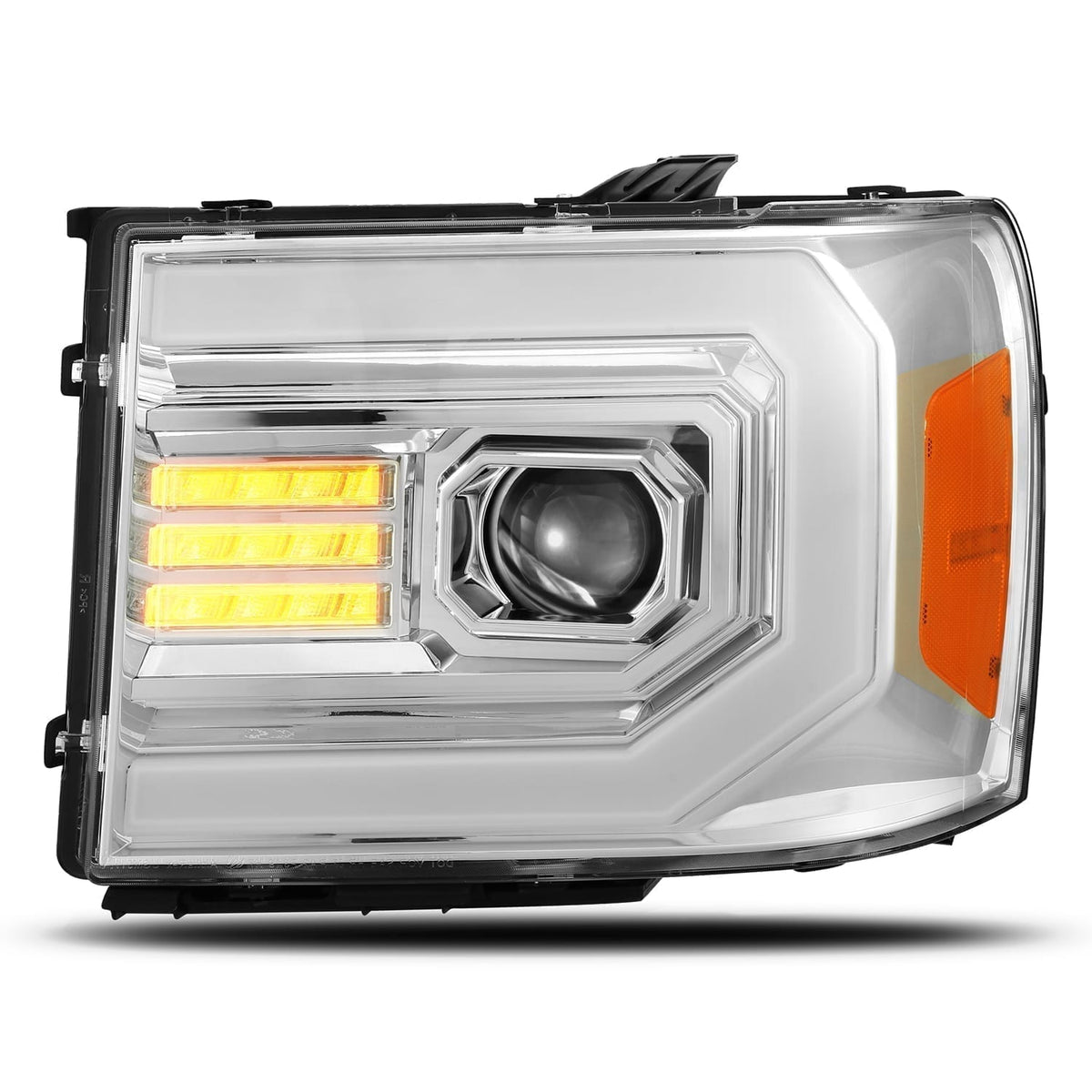 AlphaRex PRO-Series Halogen Projector Headlights for GMC Sierra 1500 / GMC Sierra HD 2500/3500 - Chrome