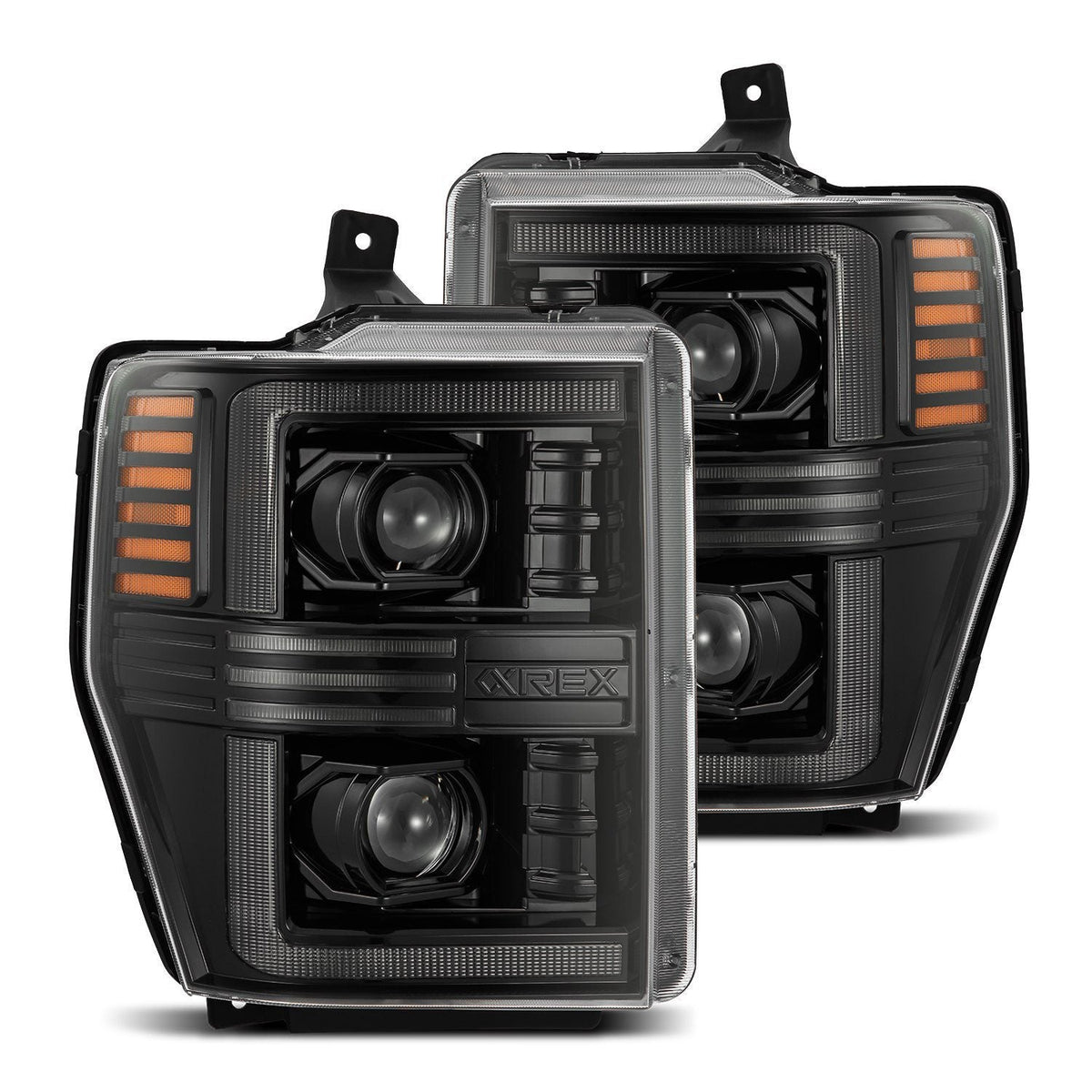 AlphaRex PRO-Series Halogen Projector Headlights for Ford Super Duty / Ford Excursion - Alpha-Black