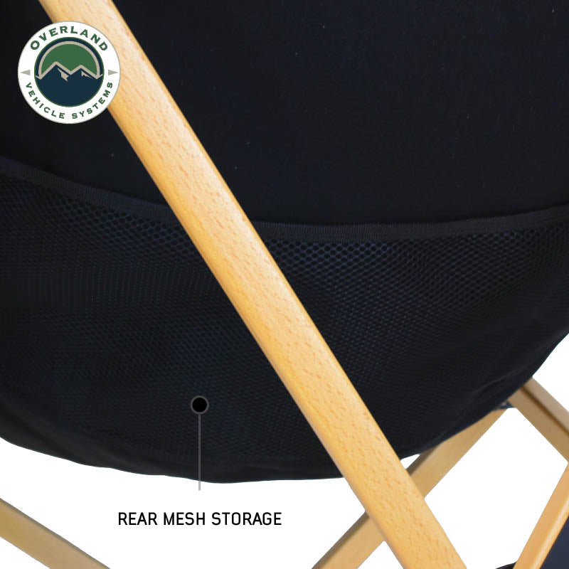 Overland Vehicle Systems Kick It collapsible camp chair with bamboo frame and storage bag - view 9