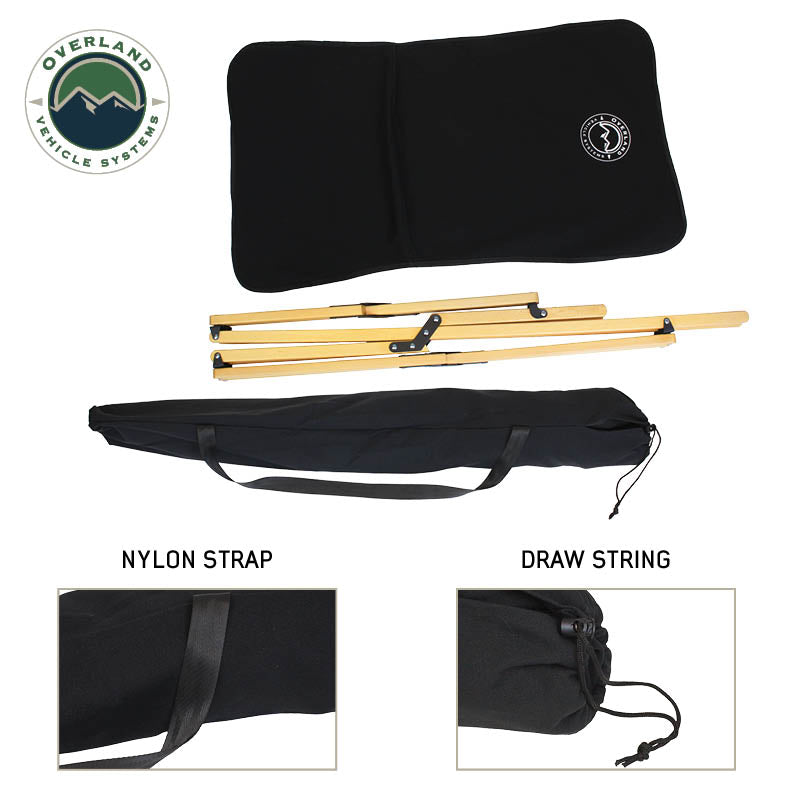 Overland Vehicle Systems Kick It collapsible camp chair with bamboo frame and storage bag - view 10