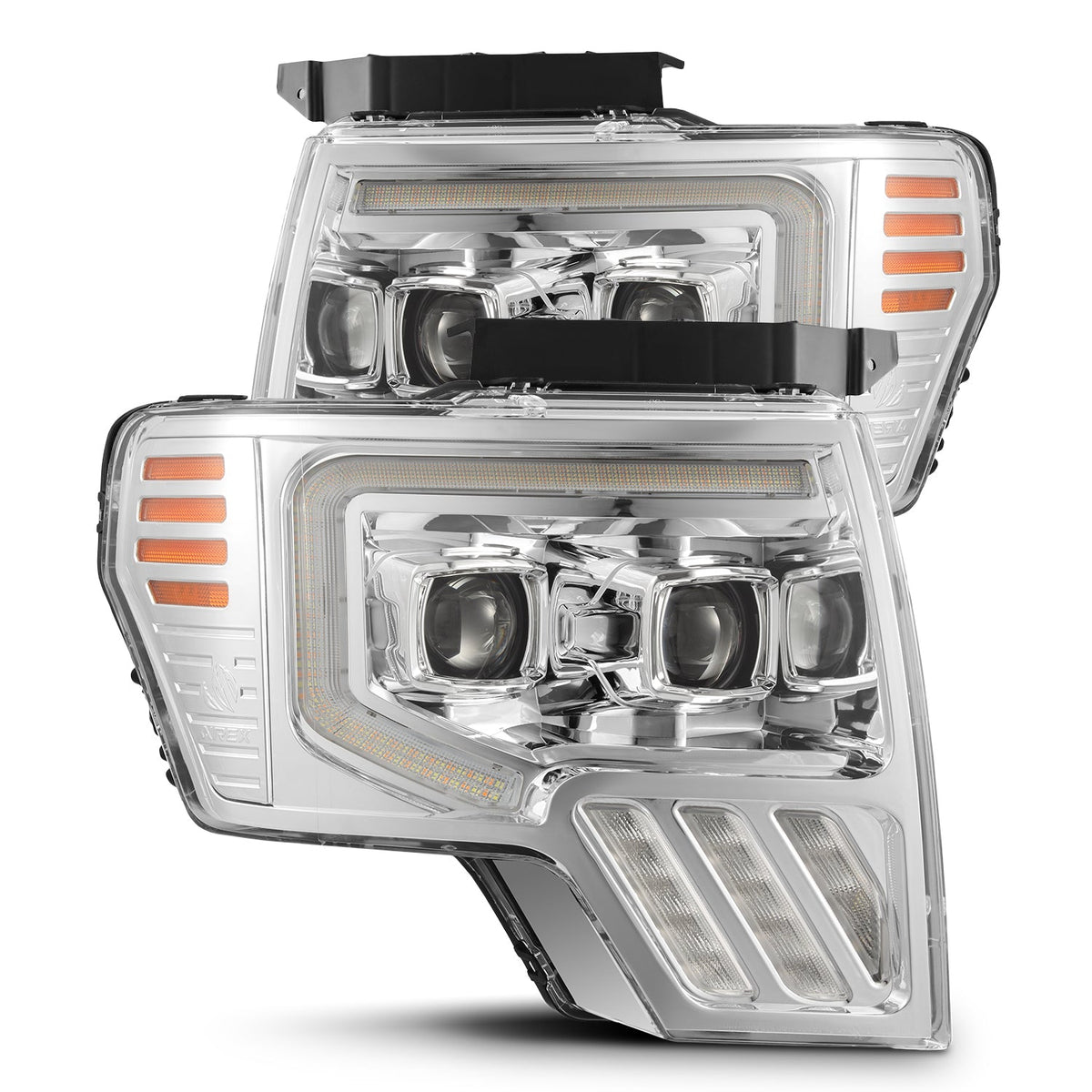 AlphaRex MK II LUXX-Series LED Projector Headlights for Ford F-150 - Chrome