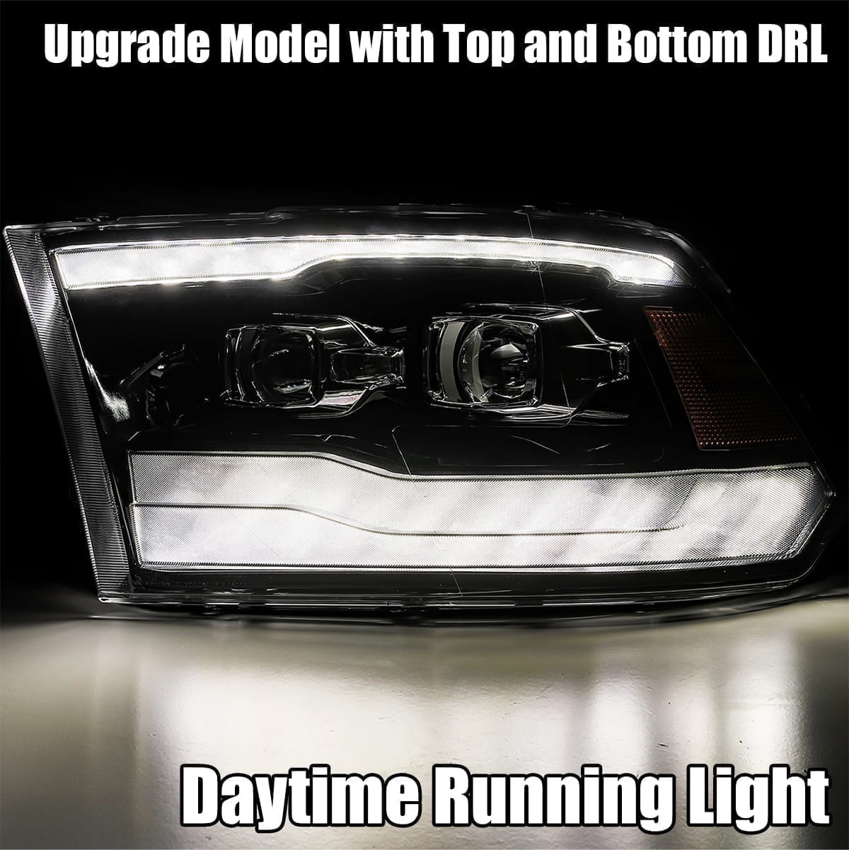 AlphaRex LUXX-Series LED Projector Headlights for Ram 1500 / Ram 2500/3500 - Black
