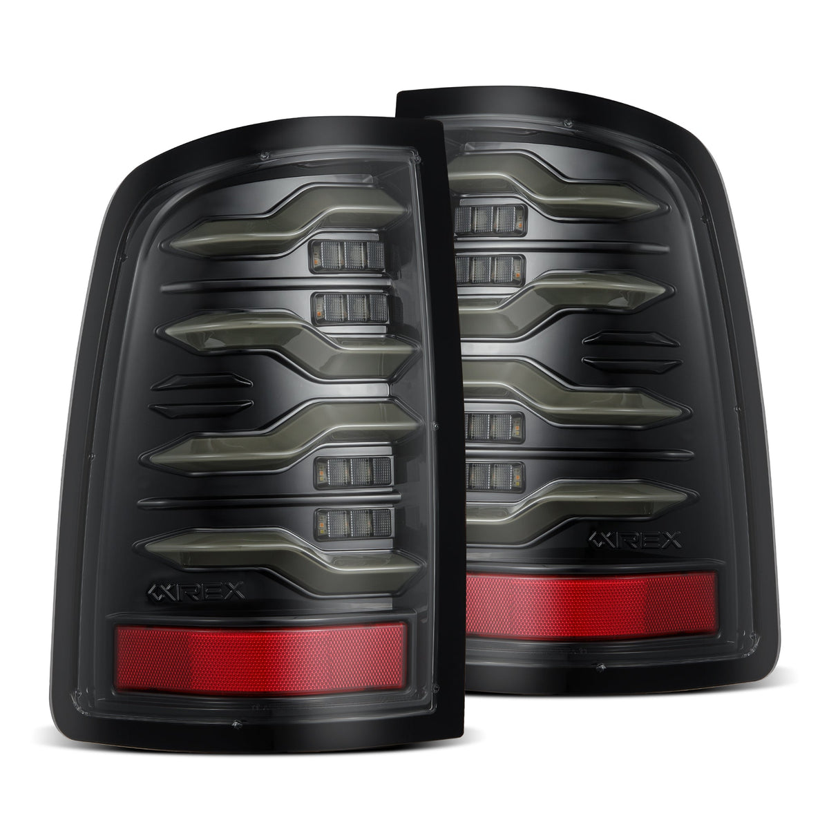 AlphaRex LUXX-Series LED Tail Lights for Ram 1500 / Ram 2500/3500 - Alpha-Black