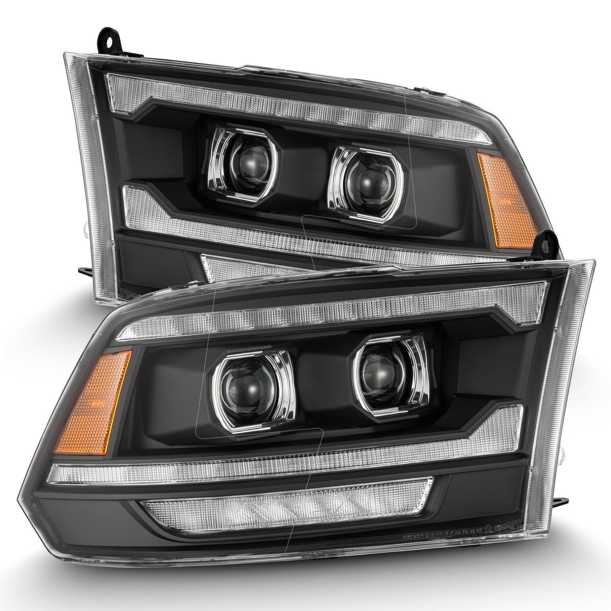 AlphaRex MK II LUXX-Series LED Projector Headlights (5th Gen 2500 Style) for Ram 1500 / Ram 2500/3500 - Black