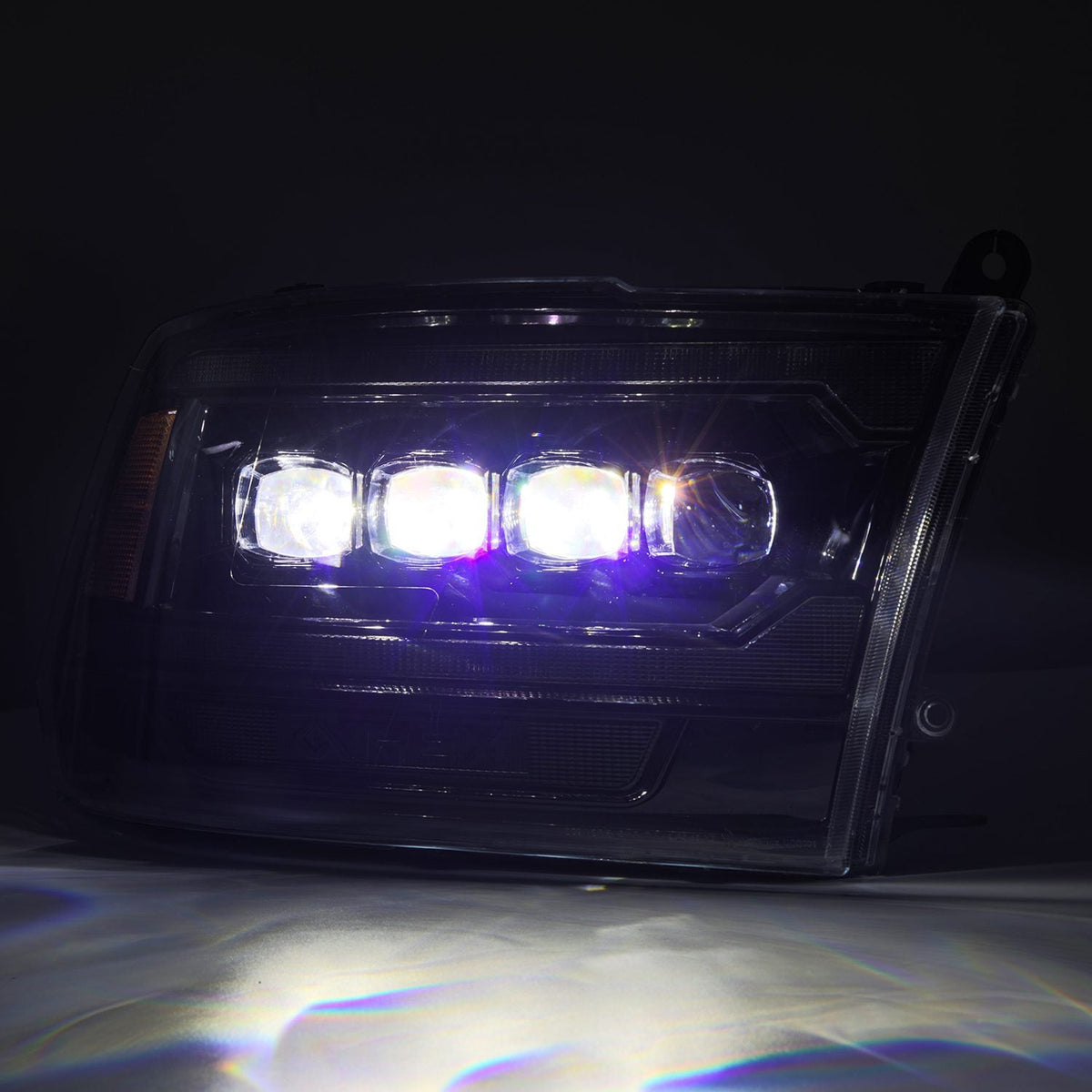 AlphaRex MK II NOVA-Series LED Projector Headlights (5th Gen 2500 Style) for Ram 1500 / Ram 2500/3500 - Alpha-Black