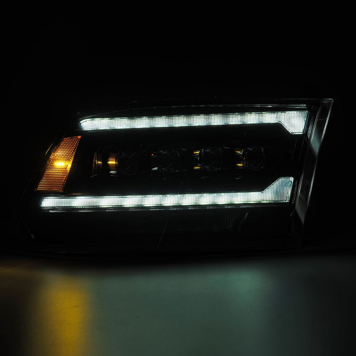 AlphaRex MK II NOVA-Series LED Projector Headlights (5th Gen 2500 Style) for Ram 1500 / Ram 2500/3500 - Alpha-Black