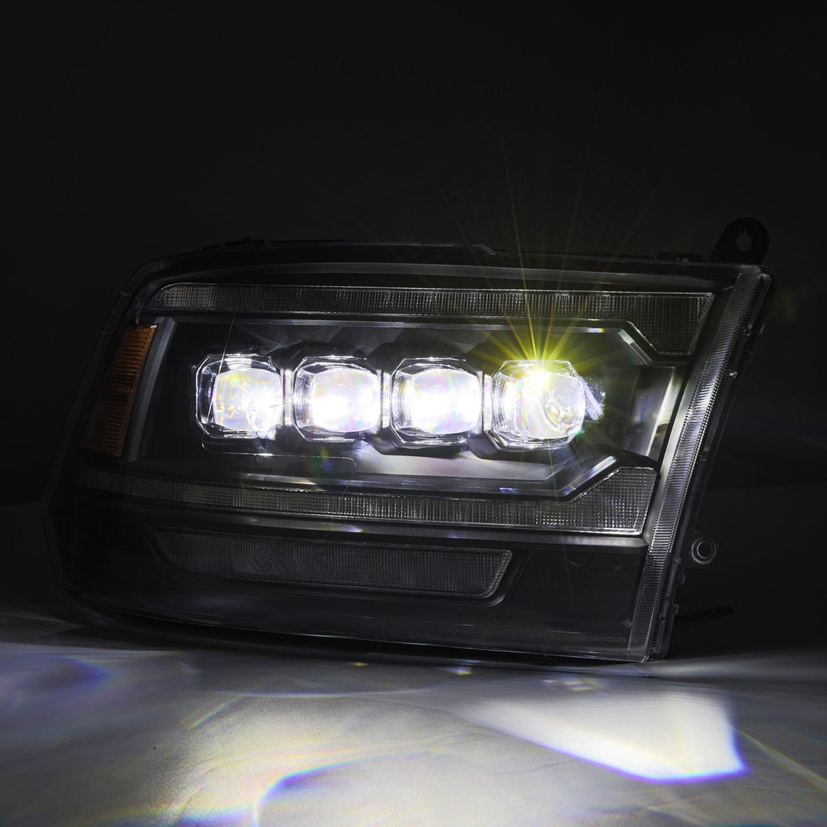 AlphaRex MK II NOVA-Series LED Projector Headlights (5th Gen 2500 Style) for Ram 1500 / Ram 2500/3500 - Black