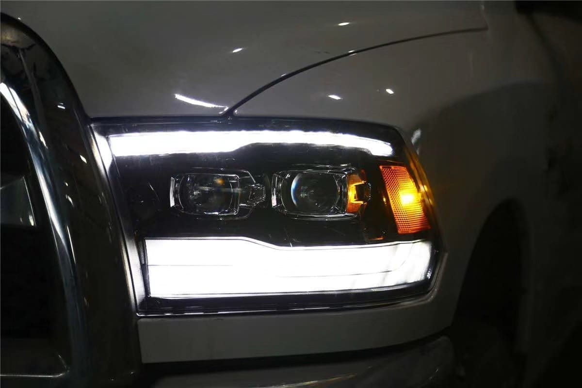 AlphaRex MK II PRO-Series Halogen Projector Headlights for Ram 1500 / Ram 2500/3500 - Black