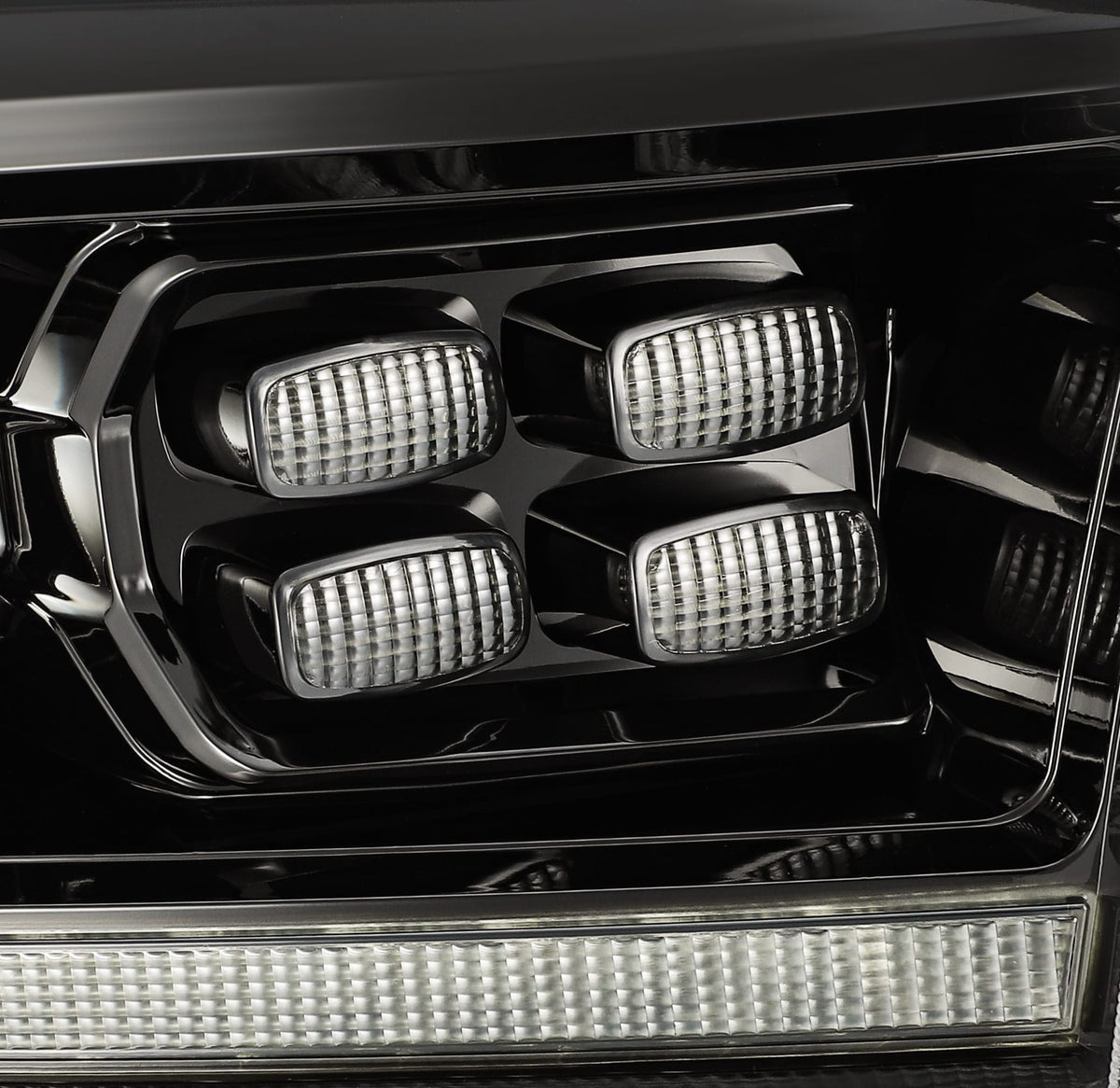 AlphaRex PRO-Series Projector Headlights (5th Gen 2500 Style) for Ram 1500 / Ram 2500/3500 - Alpha-Black