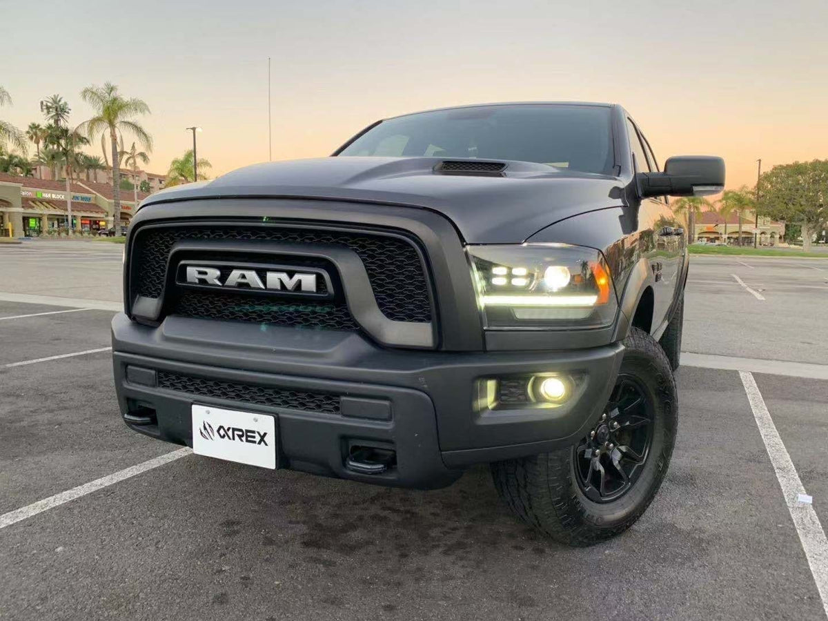 AlphaRex PRO-Series Projector Headlights (5th Gen 2500 Style) for Ram 1500 / Ram 2500/3500 - Black