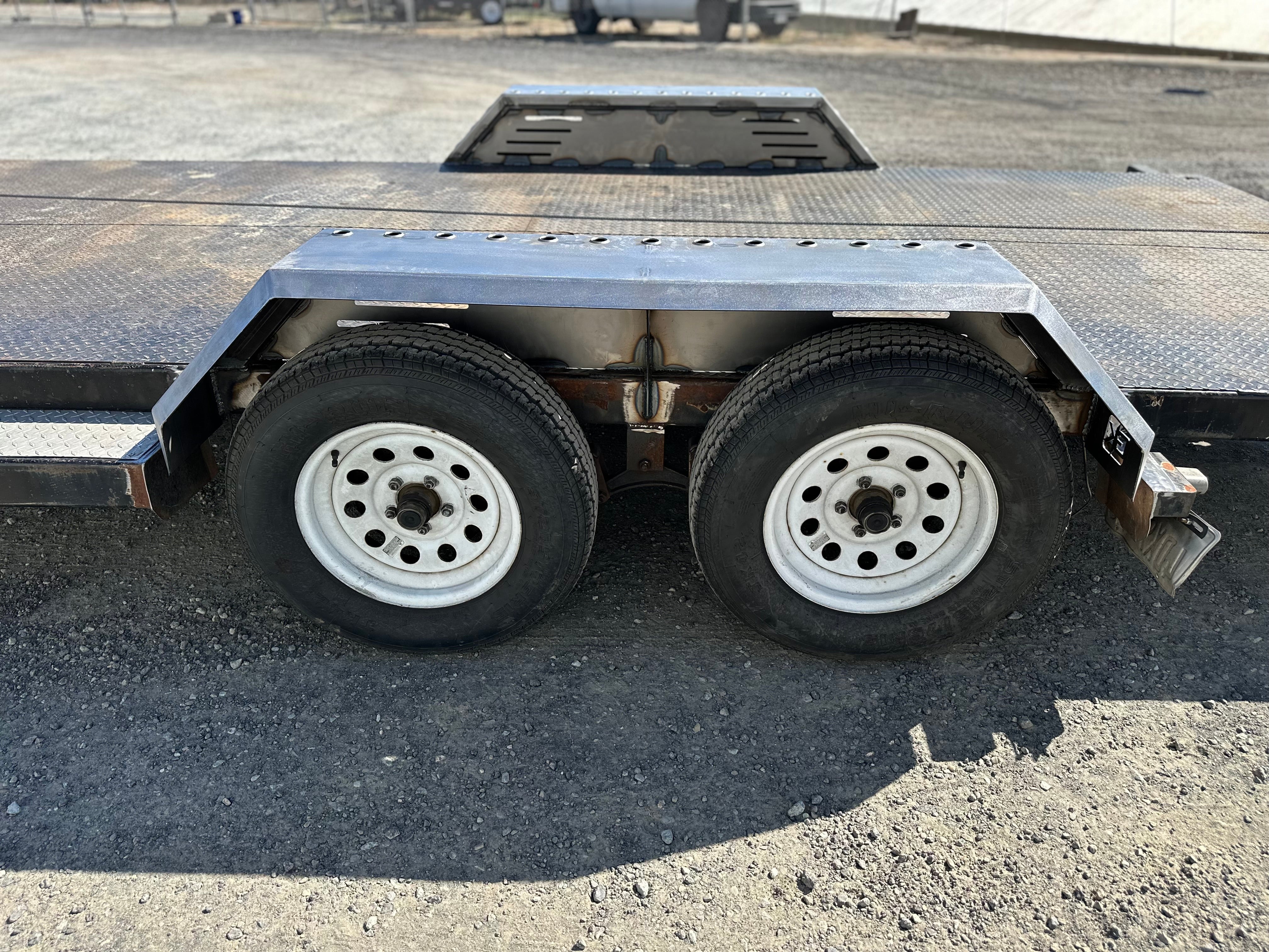 Heavy Duty Weld on DIY Drive Over Trailer Fender Kit Bare Steel - Pair