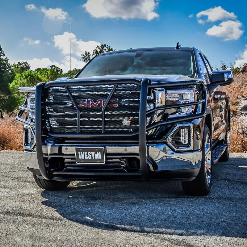 Westin HDX Grille Guard, Black, fits GMC Sierra 1500