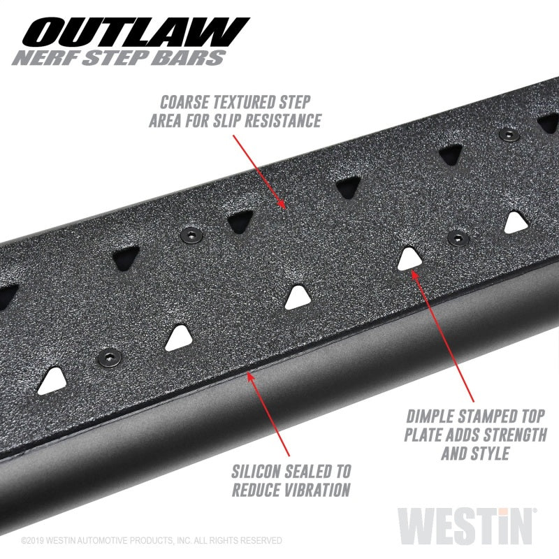 Westin Outlaw Nerf Step Bars, Crew Cab, fits Ram 1500