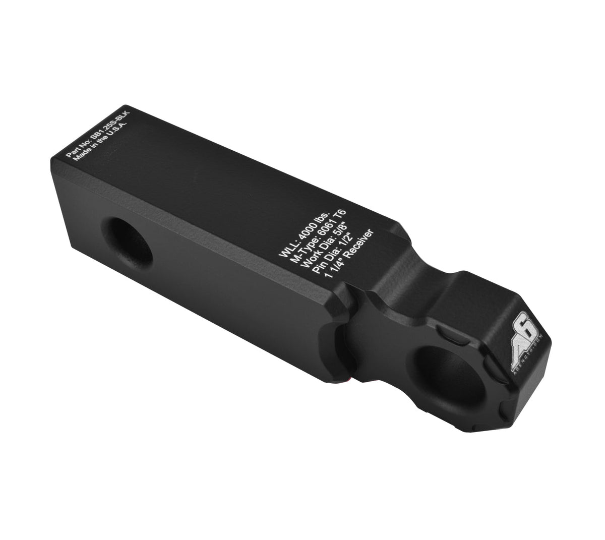Agency 6 1.25 inch shackle block assembly in black for universal fit