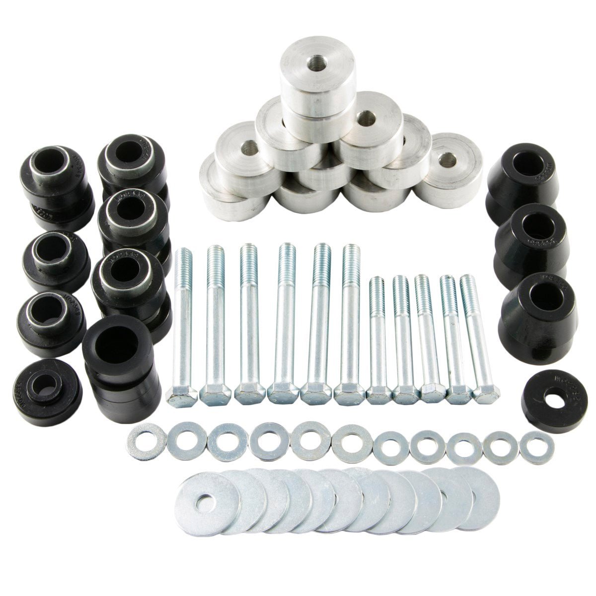 M.O.R.E. 1 inch body lift with poly body mounts for Jeep Wrangler YJ 1987-1995 5-Speed