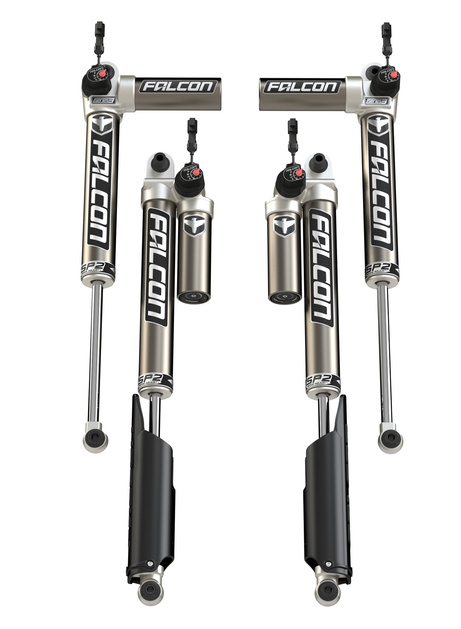 JL 2dr: Falcon SP2 3.5 Electronic Piggyback Shock Kit (0-1.5" Lift)