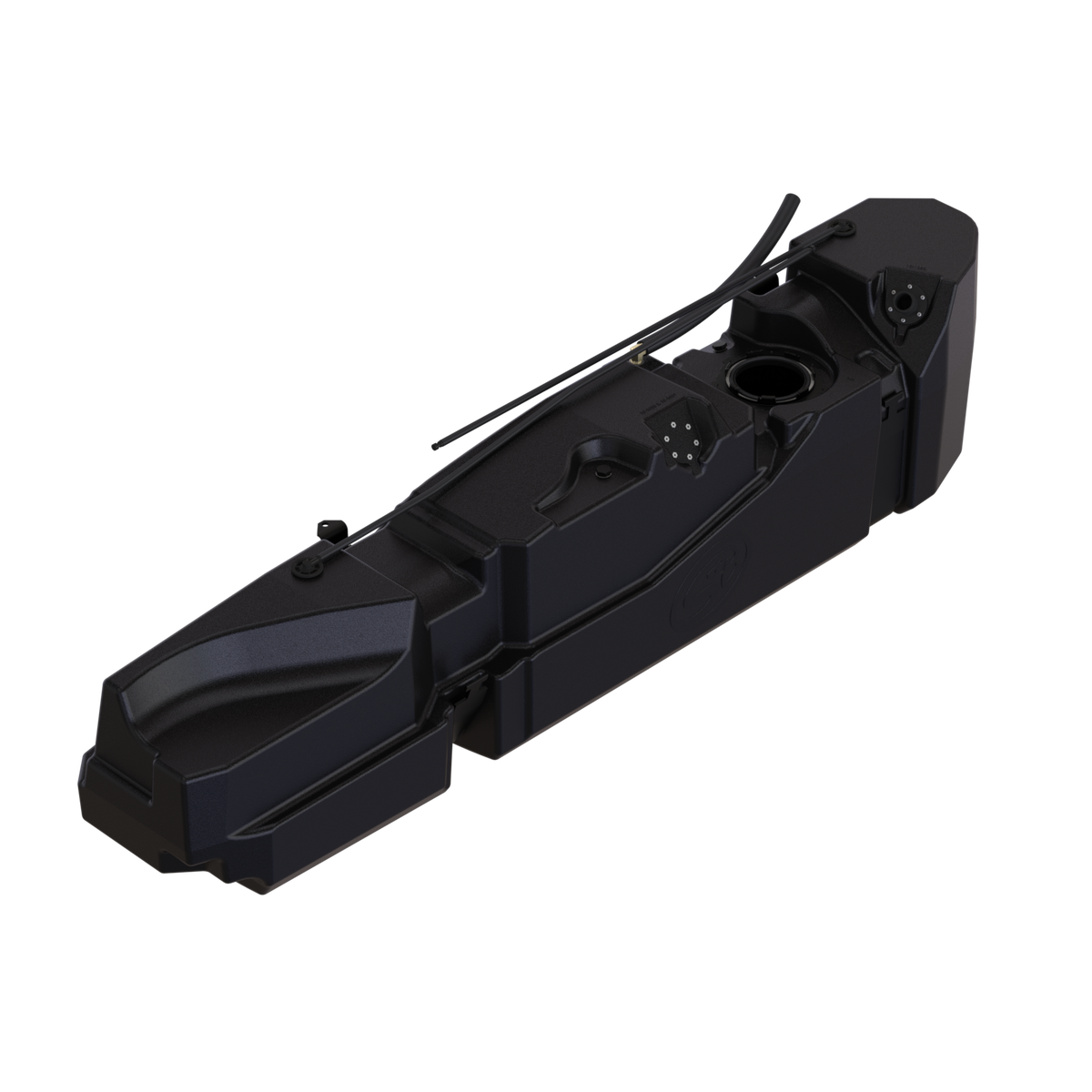 S&B 56 gallon high-capacity fuel tank for 2013-2026 Ram 6.7L Cummins crew cab long bed