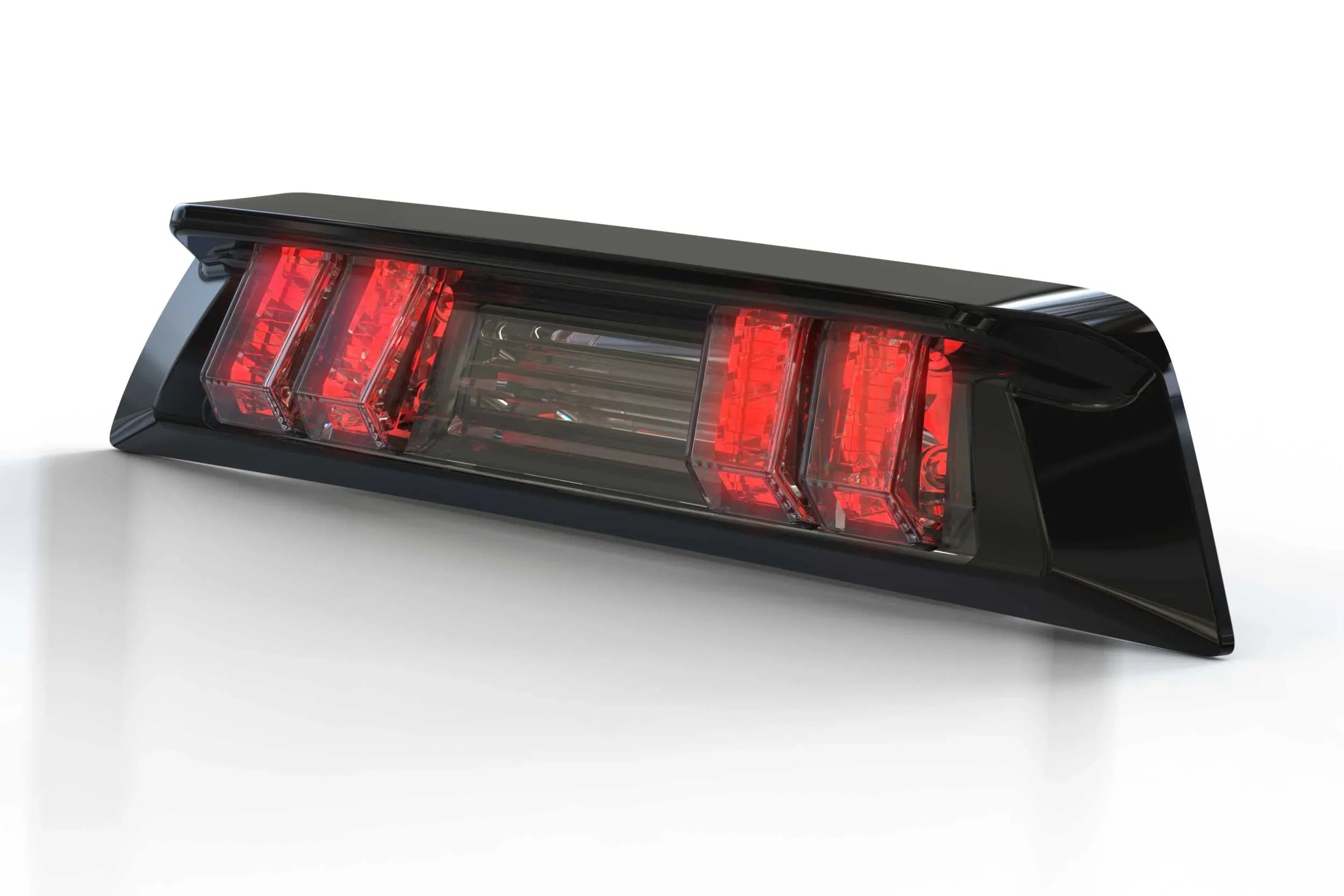 LED third brake light with black housing and red lens for Toyota Tacoma, automotive accessory